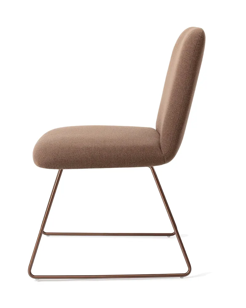 Taiwa Esszimmerstuhl von Jesper Home in Rustic Rye, Slide, Roségold, Ansicht 2