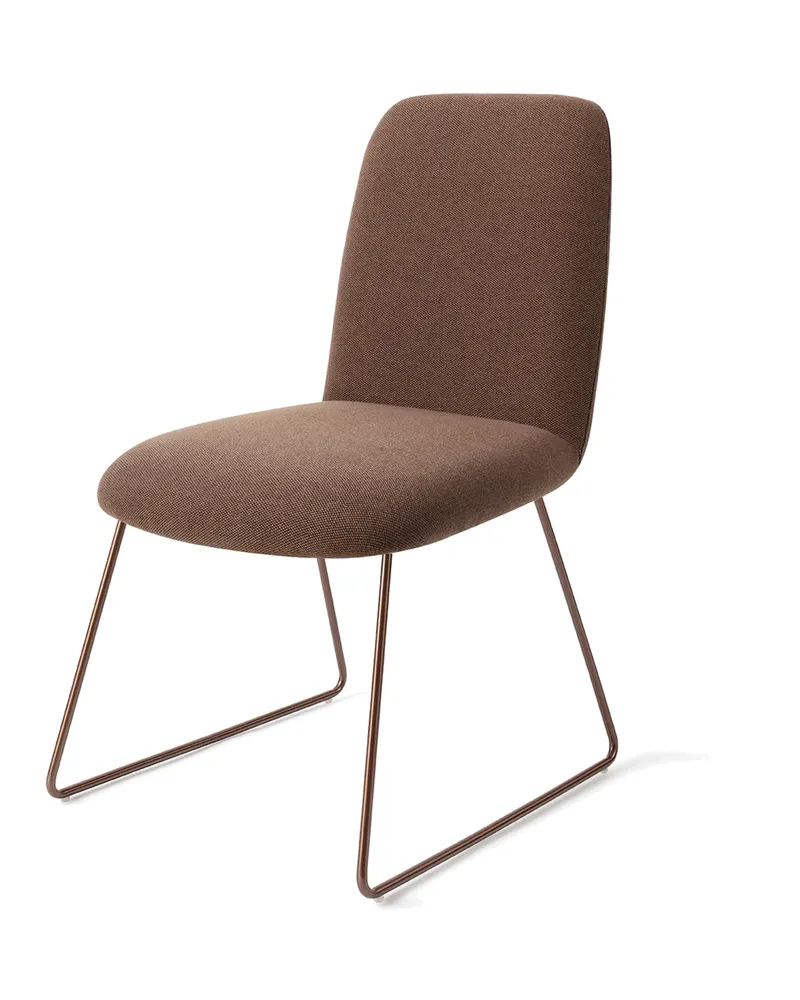 Taiwa Esszimmerstuhl von Jesper Home in Rustic Rye, Slide, Roségold, Ansicht 3