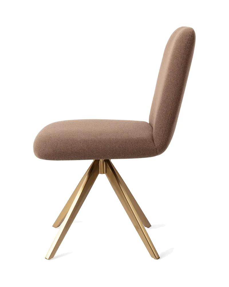 Taiwa Esszimmerstuhl von Jesper Home in Rustic Rye, Turn, Gold, Ansicht 2
