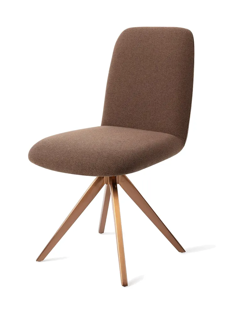 Taiwa Esszimmerstuhl von Jesper Home in Rustic Rye, Turn, Roségold, Ansicht 3