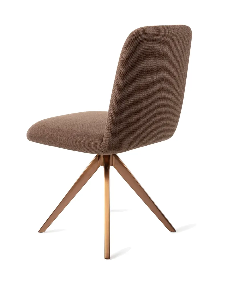 Taiwa Esszimmerstuhl von Jesper Home in Rustic Rye, Turn, Roségold, Ansicht 4