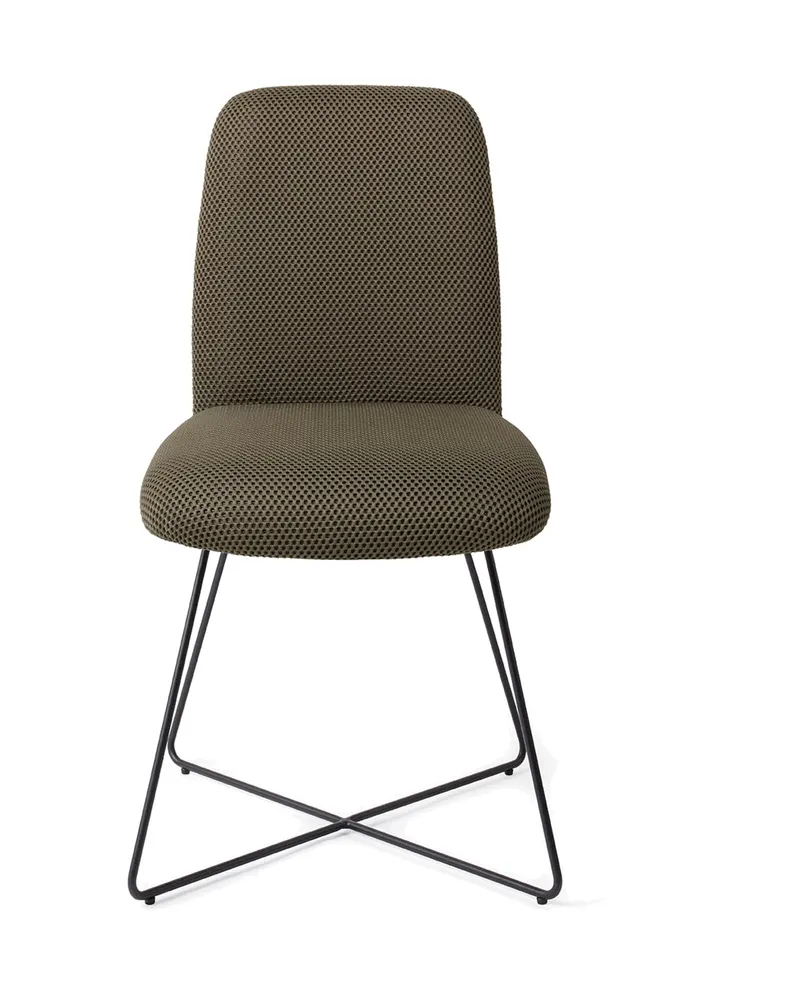 Taiwa Esszimmerstuhl von Jesper Home in Jungle Jewel, Cross, Schwarz, Ansicht 1