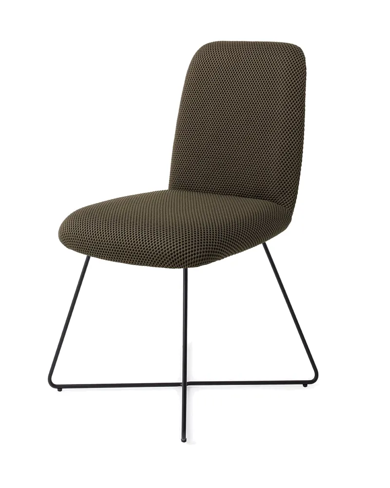 Taiwa Esszimmerstuhl von Jesper Home in Jungle Jewel, Cross, Schwarz, Ansicht 3
