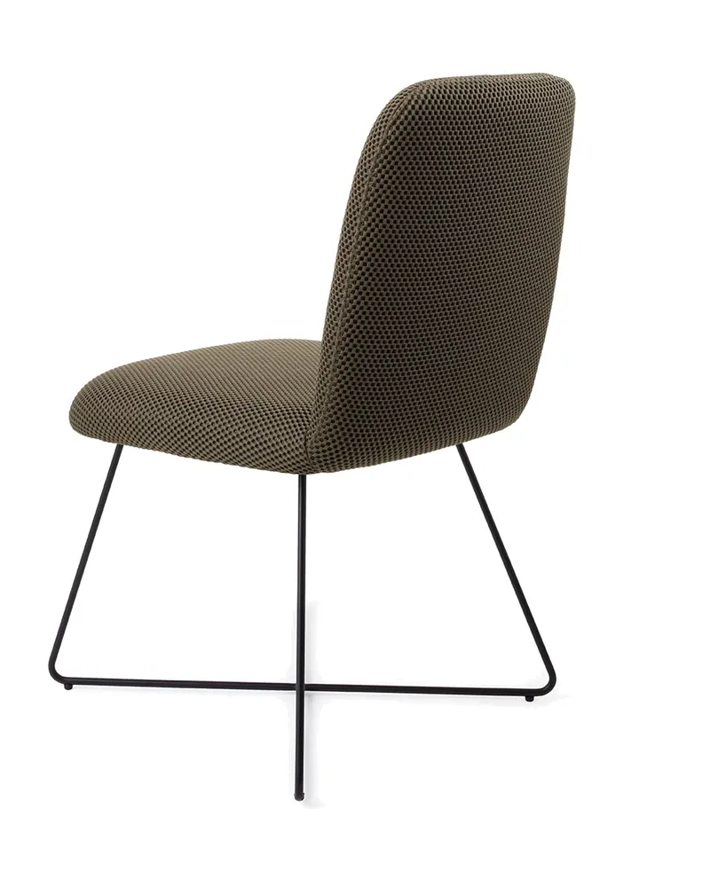 Taiwa Esszimmerstuhl von Jesper Home in Jungle Jewel, Cross, Schwarz, Ansicht 4