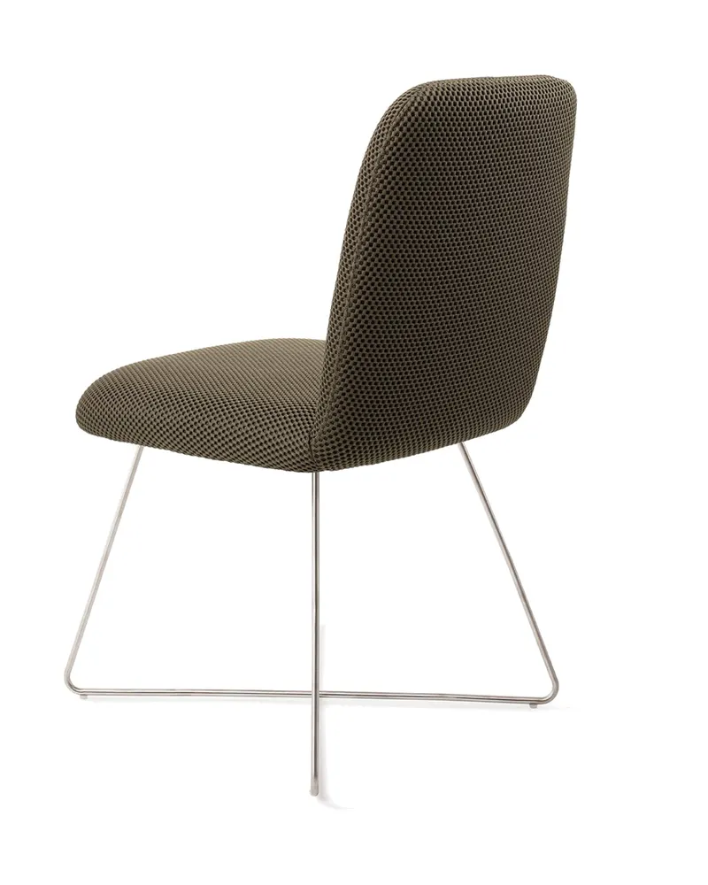 Taiwa Esszimmerstuhl von Jesper Home in Jungle Jewel, Cross, Edelstahl, Ansicht 4