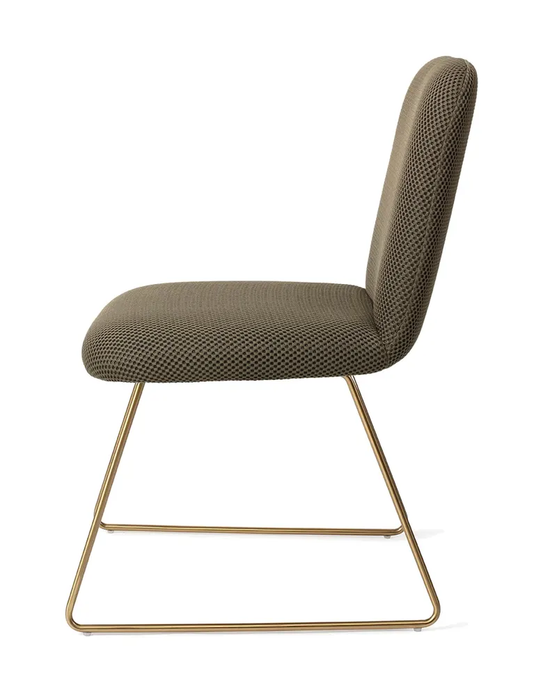Taiwa Esszimmerstuhl von Jesper Home in Jungle Jewel, Slide, Gold, Ansicht 2