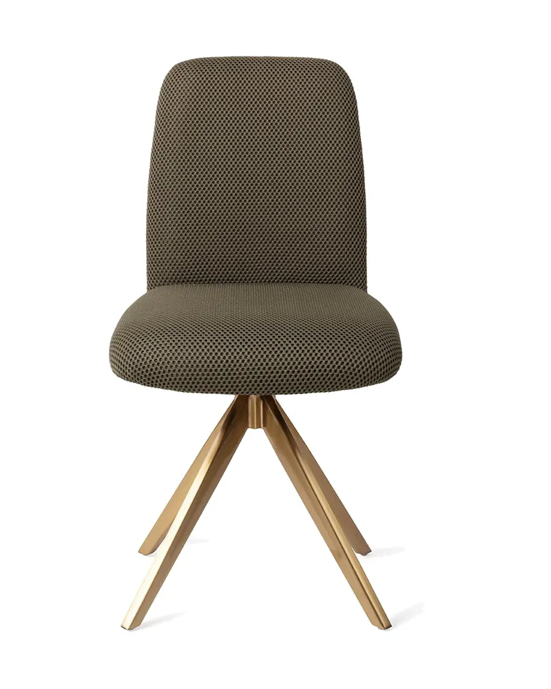 Taiwa Esszimmerstuhl von Jesper Home in Jungle Jewel, Turn, Gold, Ansicht 1
