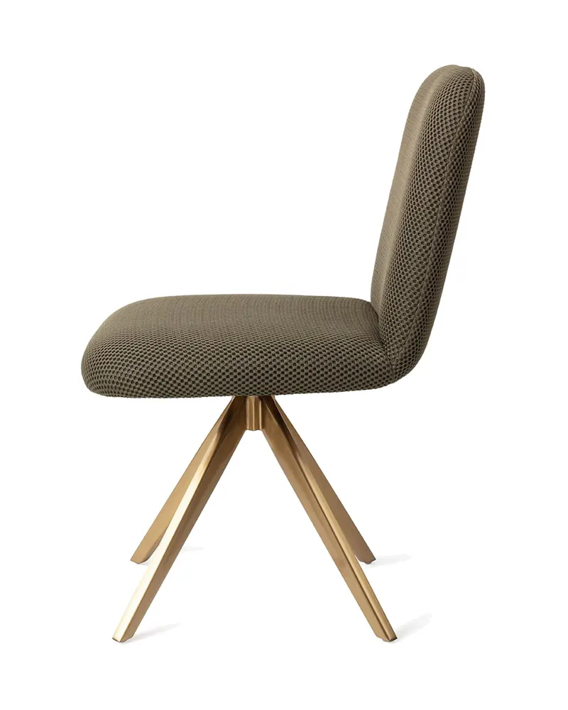 Taiwa Esszimmerstuhl von Jesper Home in Jungle Jewel, Turn, Gold, Ansicht 2