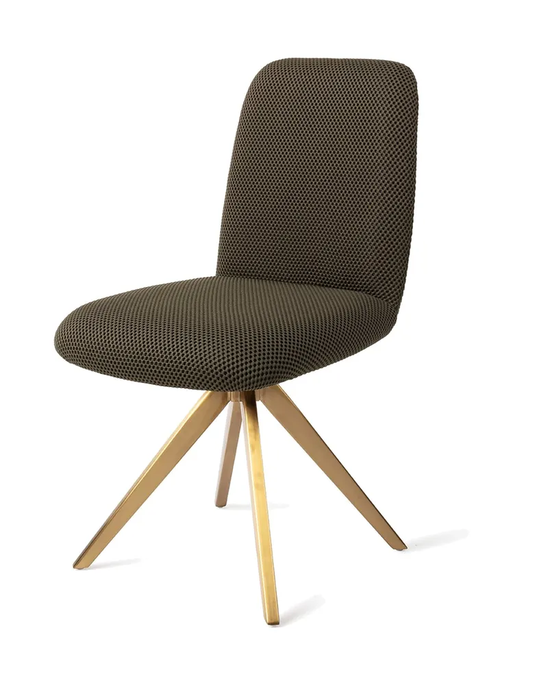 Taiwa Esszimmerstuhl von Jesper Home in Jungle Jewel, Turn, Gold, Ansicht 3