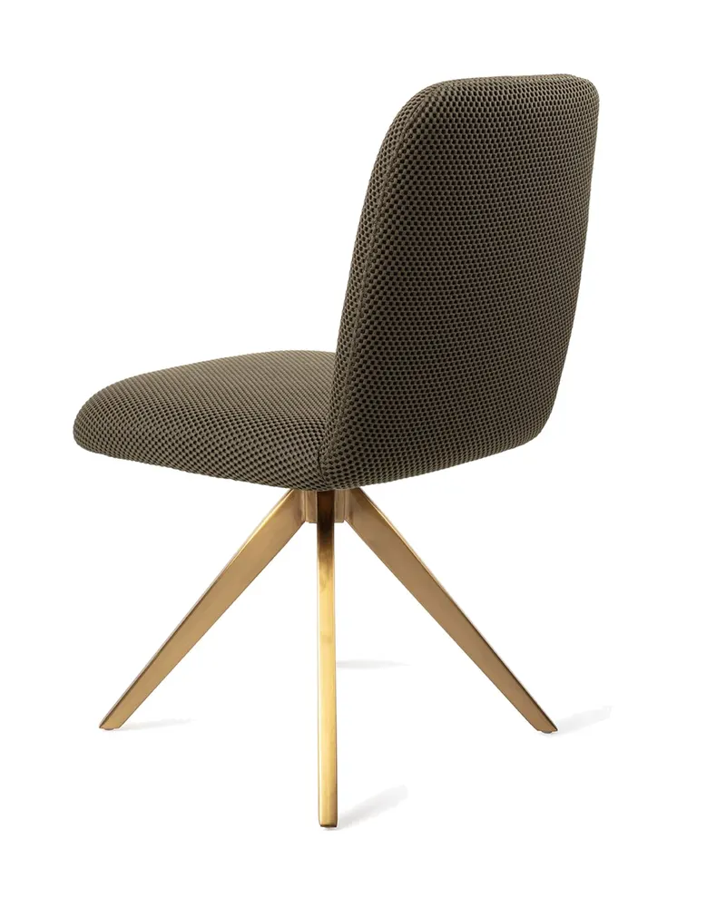 Taiwa Esszimmerstuhl von Jesper Home in Jungle Jewel, Turn, Gold, Ansicht 4