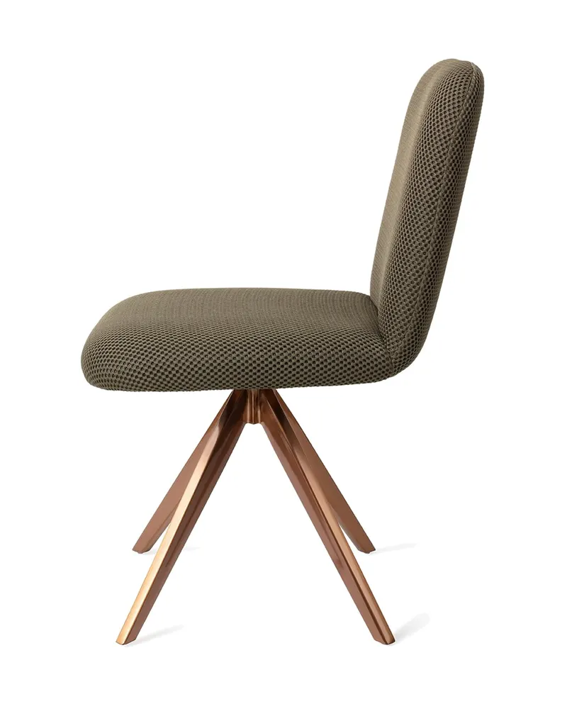 Taiwa Esszimmerstuhl von Jesper Home in Jungle Jewel, Turn, Roségold, Ansicht 2