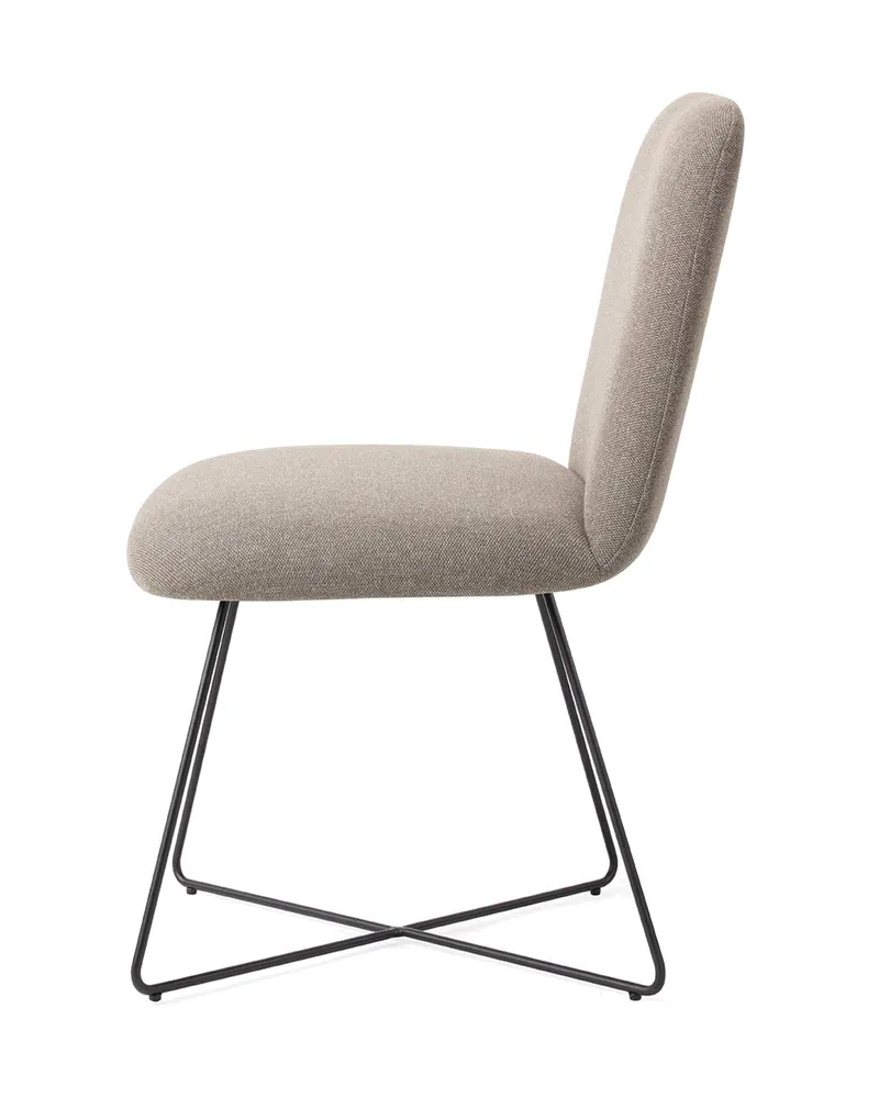 Taiwa Esszimmerstuhl von Jesper Home in Foggy Fusion, Cross, Schwarz, Ansicht 2