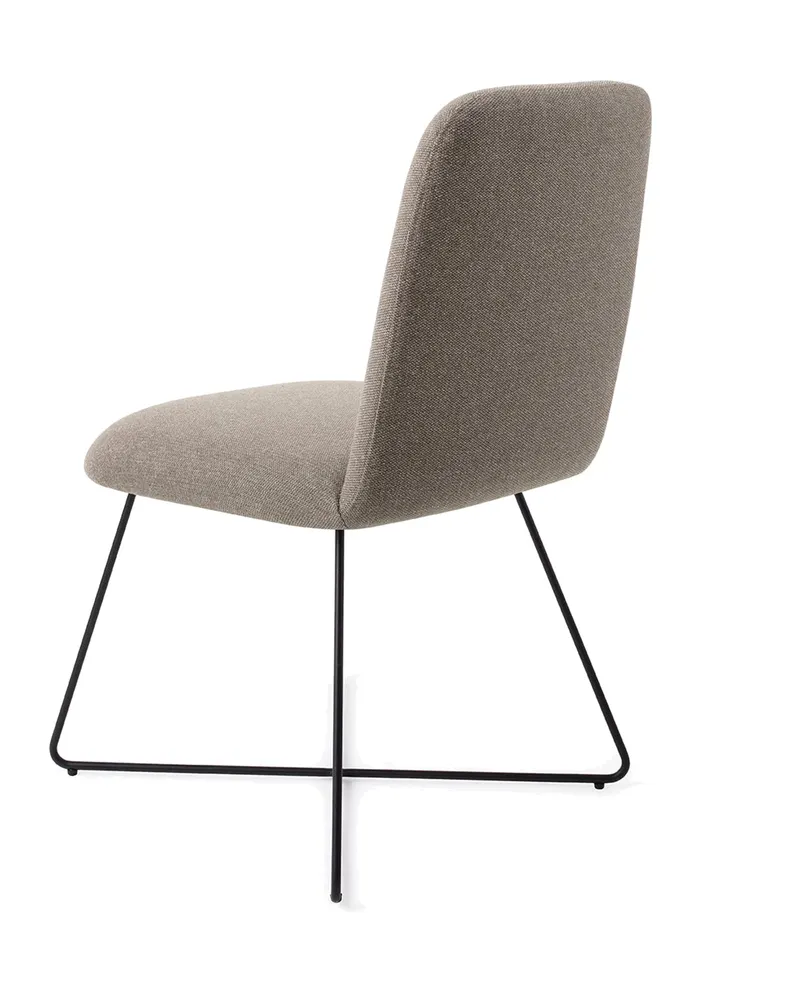 Taiwa Esszimmerstuhl von Jesper Home in Foggy Fusion, Cross, Schwarz, Ansicht 4