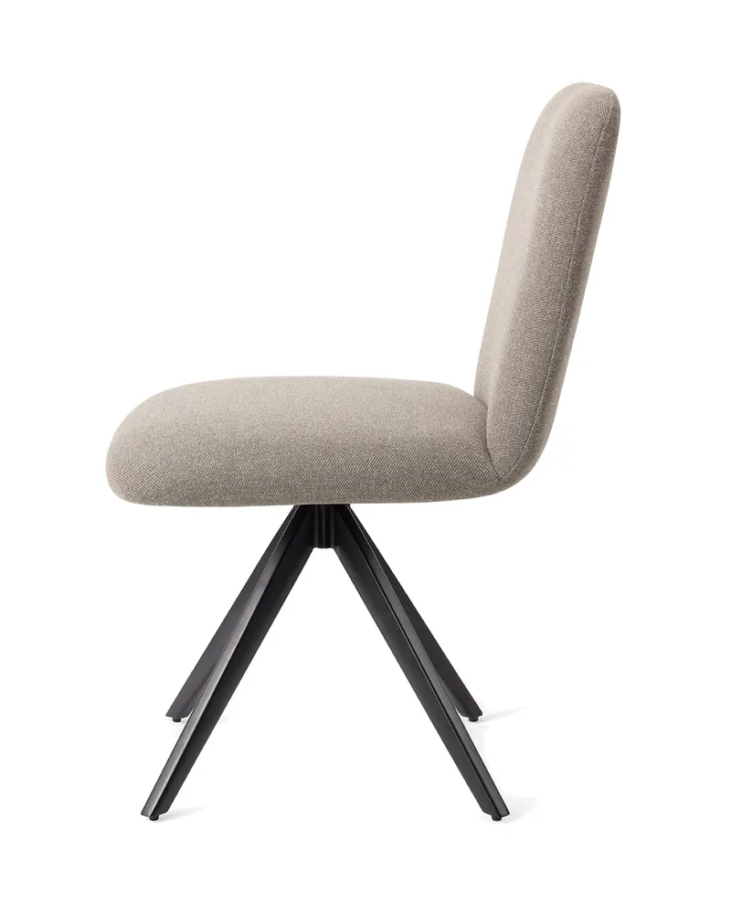 Taiwa Esszimmerstuhl von Jesper Home in Foggy Fusion, Turn, Schwarz, Ansicht 2