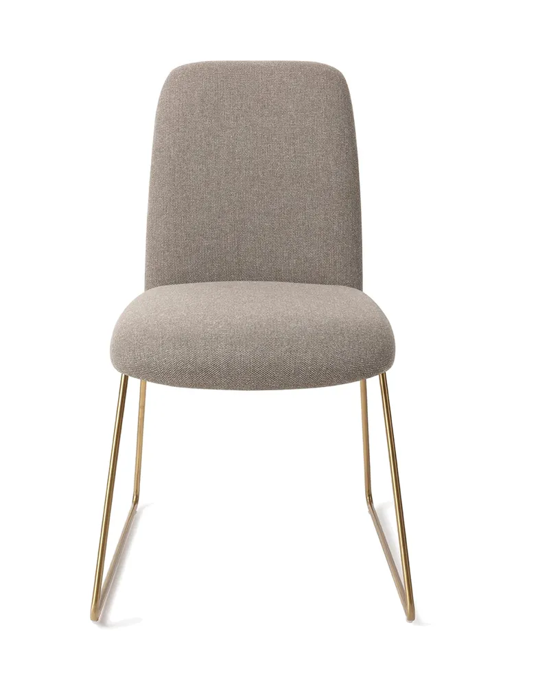 Taiwa Esszimmerstuhl von Jesper Home in Foggy Fusion, Slide, Gold, Ansicht 1