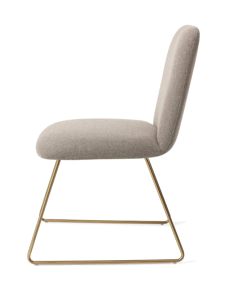 Taiwa Esszimmerstuhl von Jesper Home in Foggy Fusion, Slide, Gold, Ansicht 2