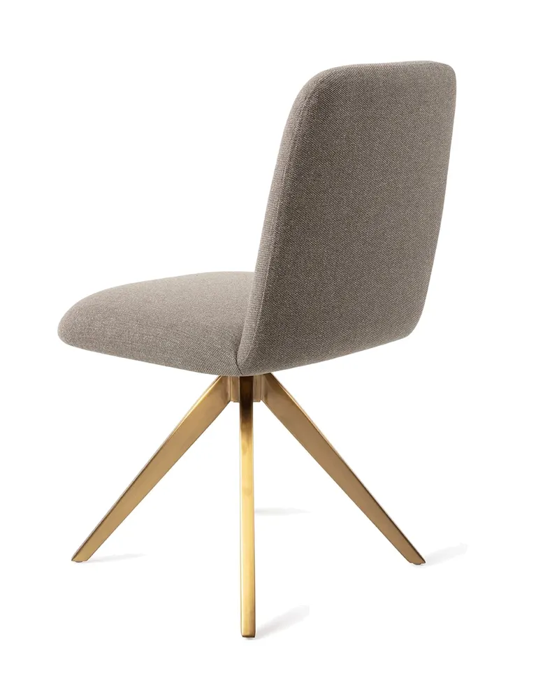 Taiwa Esszimmerstuhl von Jesper Home in Foggy Fusion, Turn, Gold, Ansicht 4
