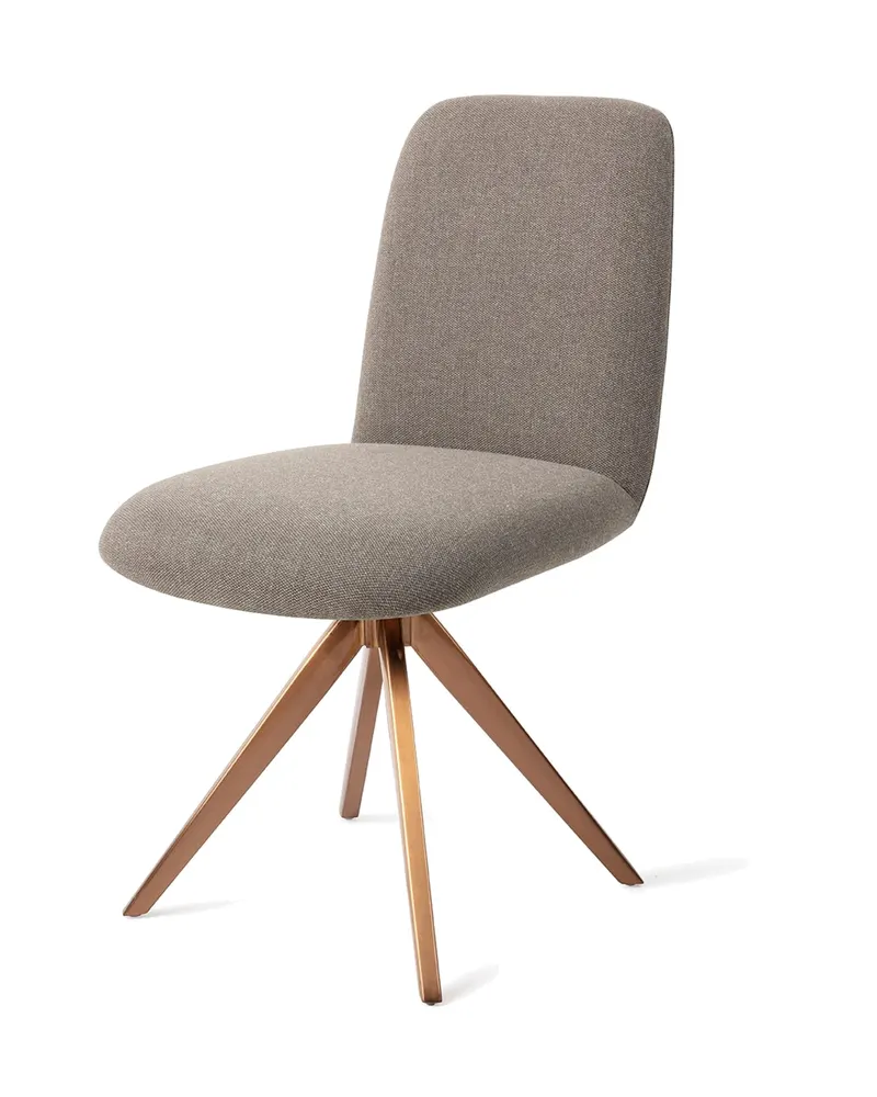 Taiwa Esszimmerstuhl von Jesper Home in Foggy Fusion, Turn, Roségold, Ansicht 3