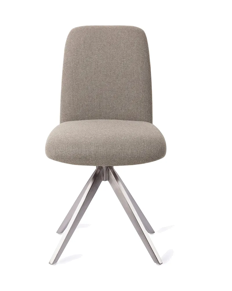 Taiwa Esszimmerstuhl von Jesper Home in Foggy Fusion, Turn, Edelstahl, Ansicht 1