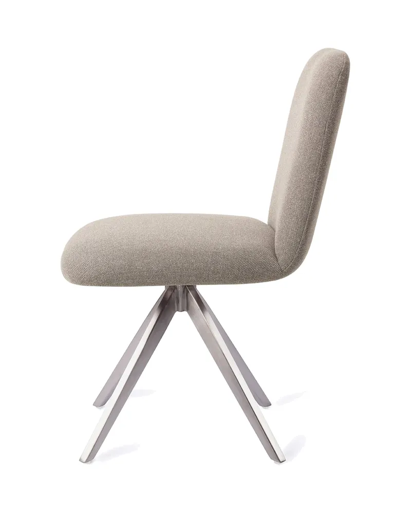 Taiwa Esszimmerstuhl von Jesper Home in Foggy Fusion, Turn, Edelstahl, Ansicht 2