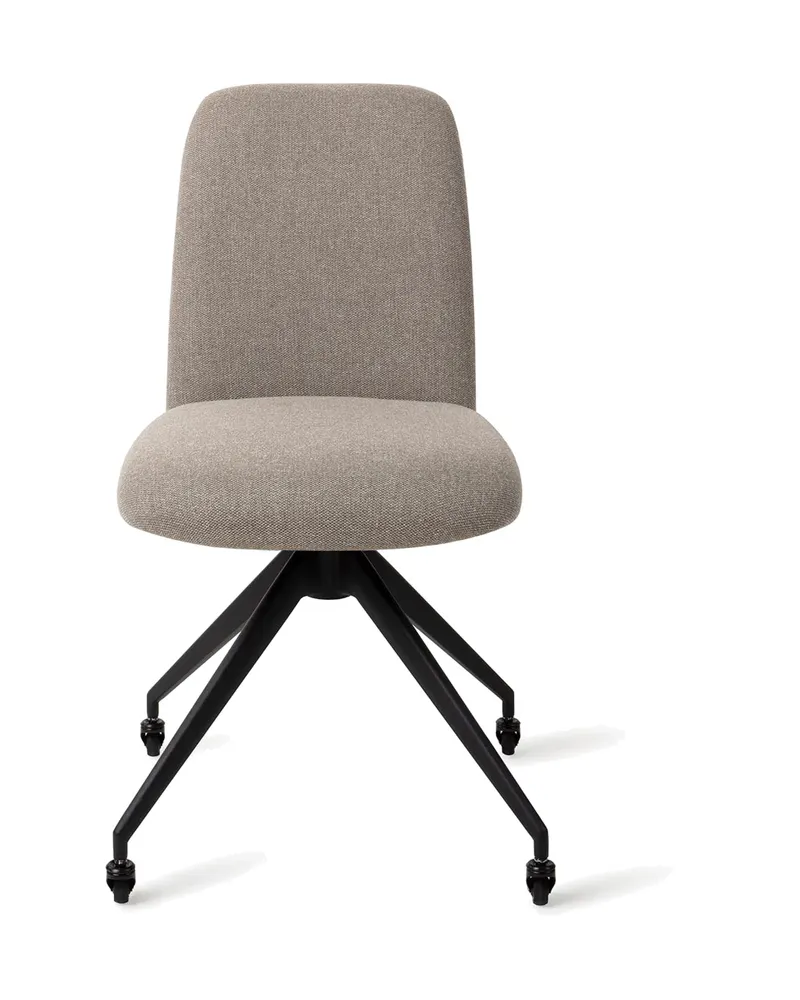 Taiwa Esszimmerstuhl von Jesper Home in Foggy Fusion, Glide, Schwarz, Ansicht 1