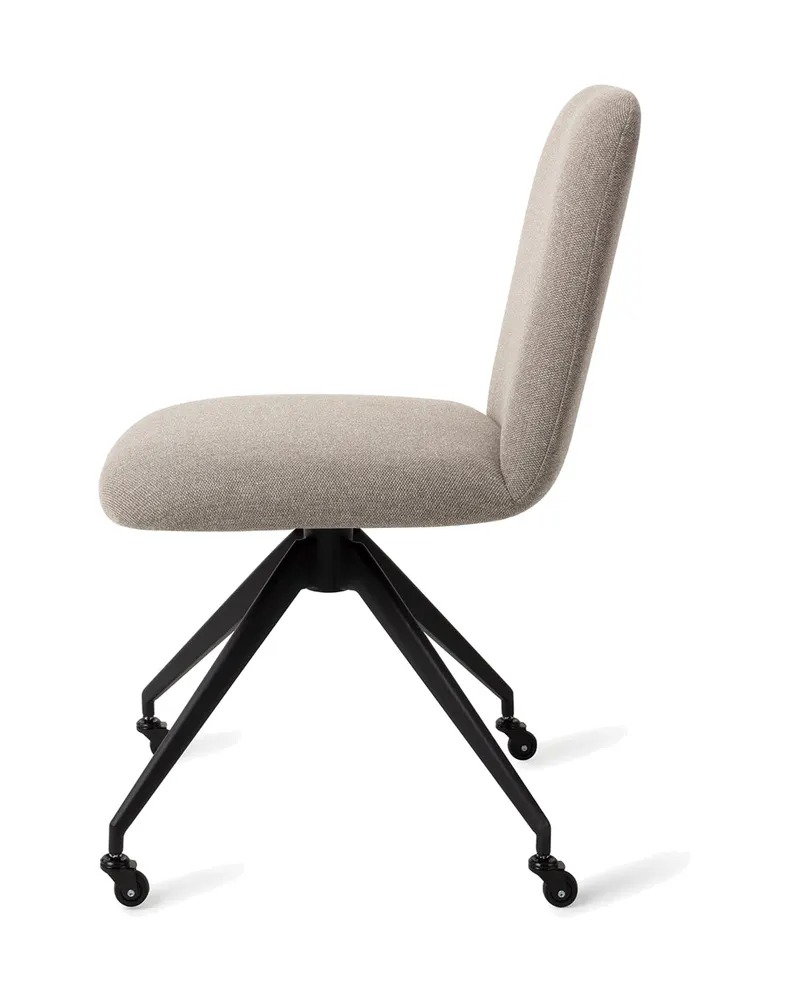 Taiwa Esszimmerstuhl von Jesper Home in Foggy Fusion, Glide, Schwarz, Ansicht 2