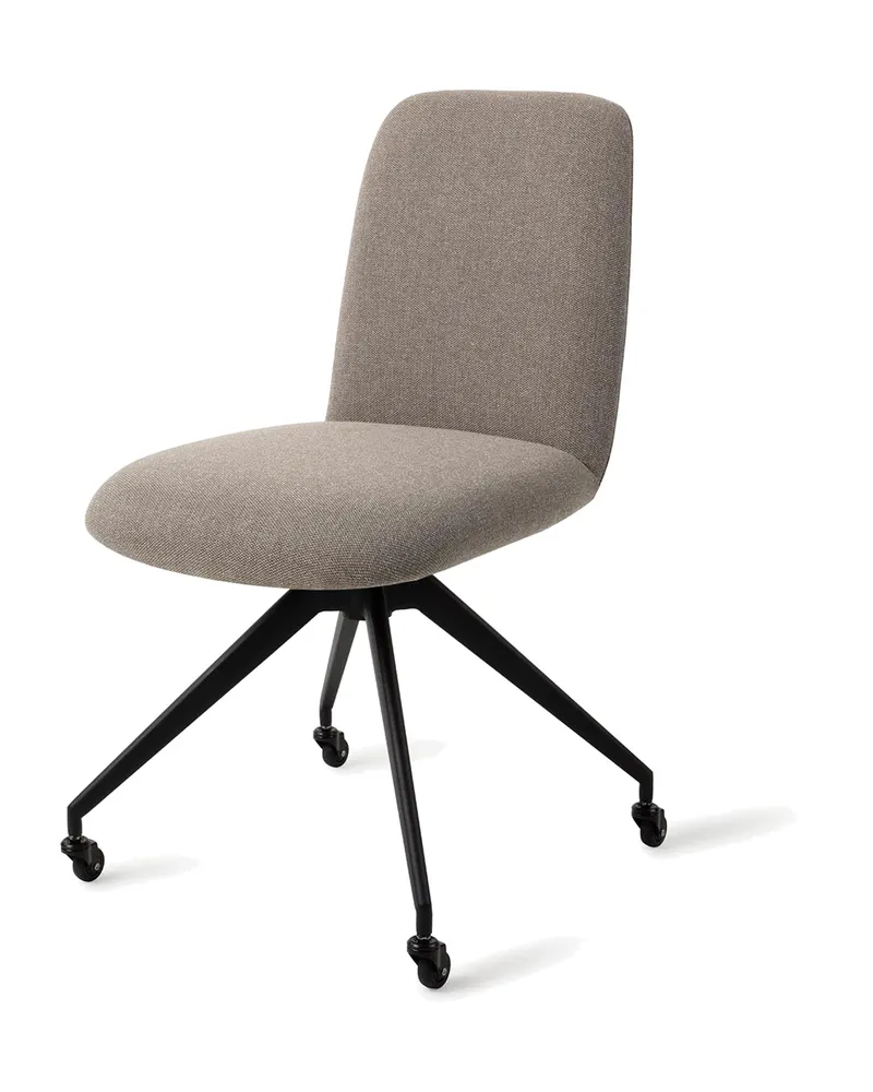 Taiwa Esszimmerstuhl von Jesper Home in Foggy Fusion, Glide, Schwarz, Ansicht 3
