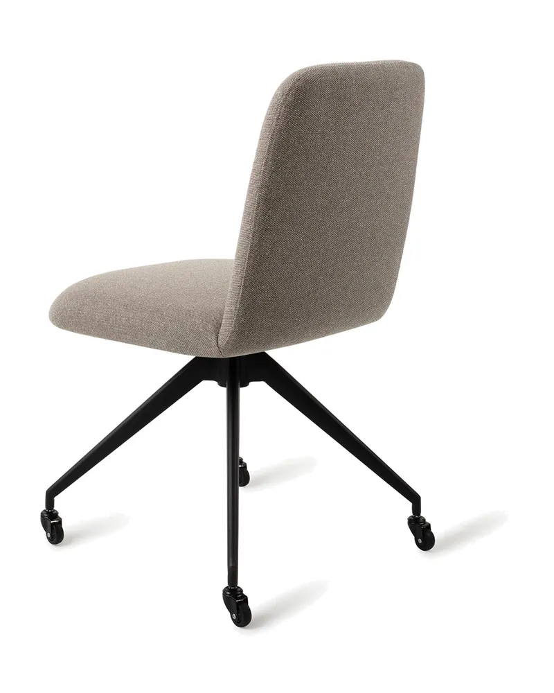 Taiwa Esszimmerstuhl von Jesper Home in Foggy Fusion, Glide, Schwarz, Ansicht 4