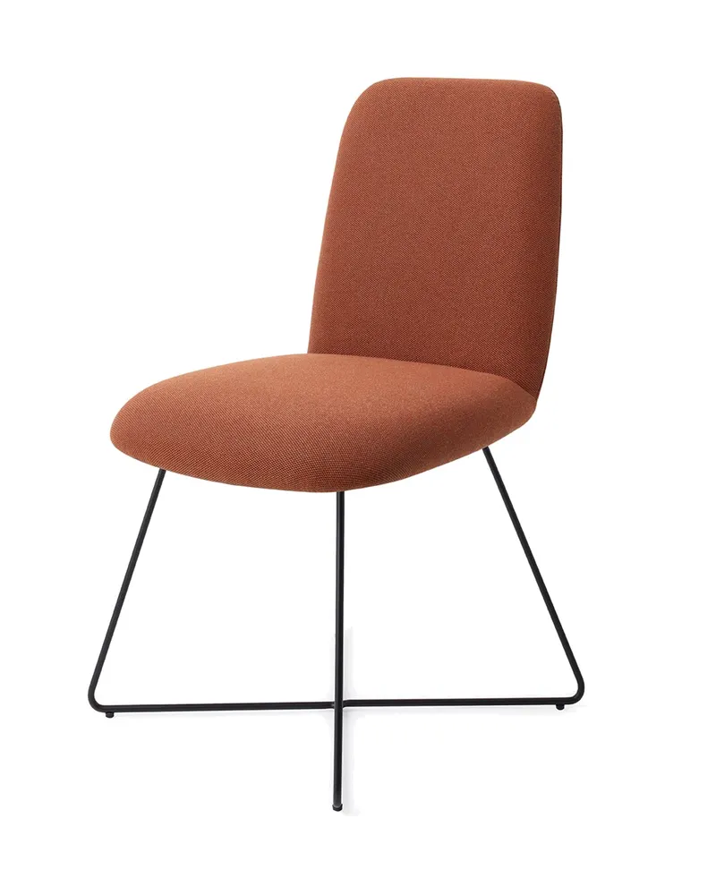 Taiwa Esszimmerstuhl von Jesper Home in Hearth Harmony, Cross, Schwarz, Ansicht 3