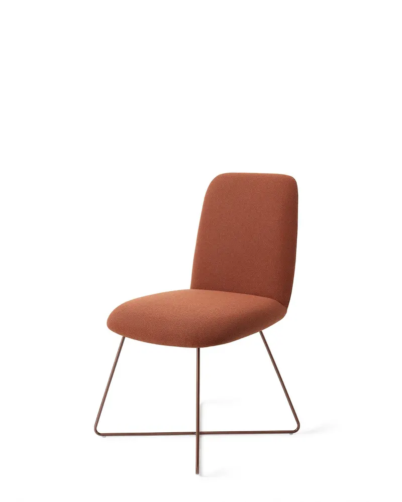 Taiwa Esszimmerstuhl von Jesper Home in Hearth Harmony, Cross, Roségold, Ansicht 3
