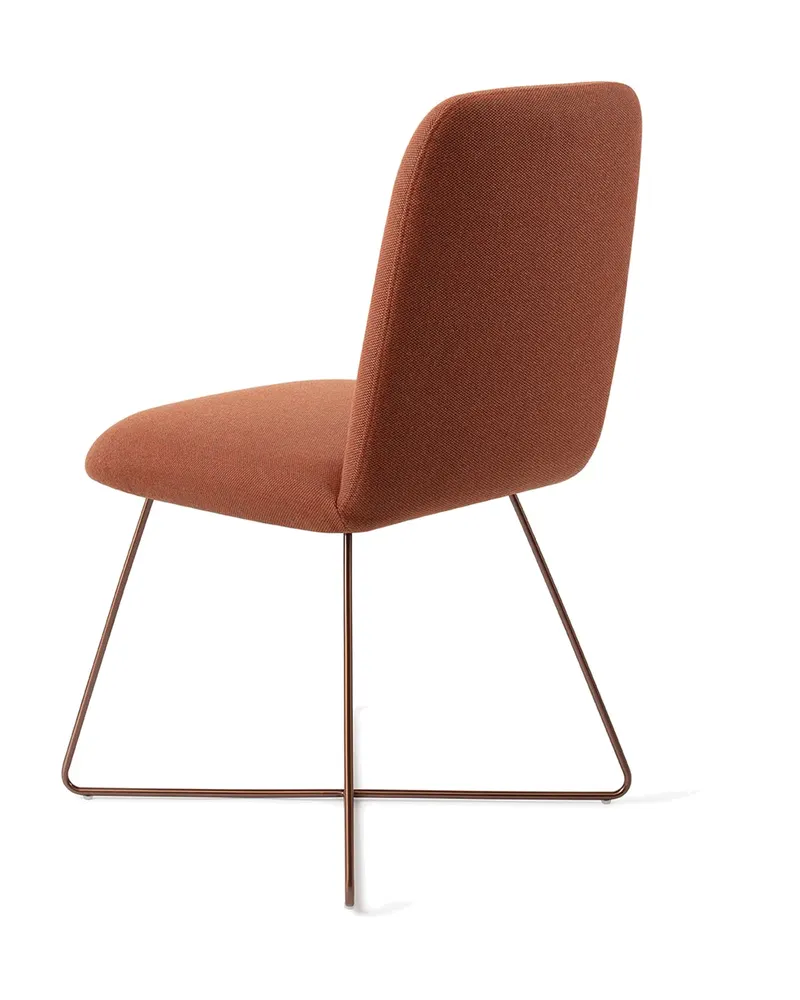 Taiwa Esszimmerstuhl von Jesper Home in Hearth Harmony, Cross, Roségold, Ansicht 4