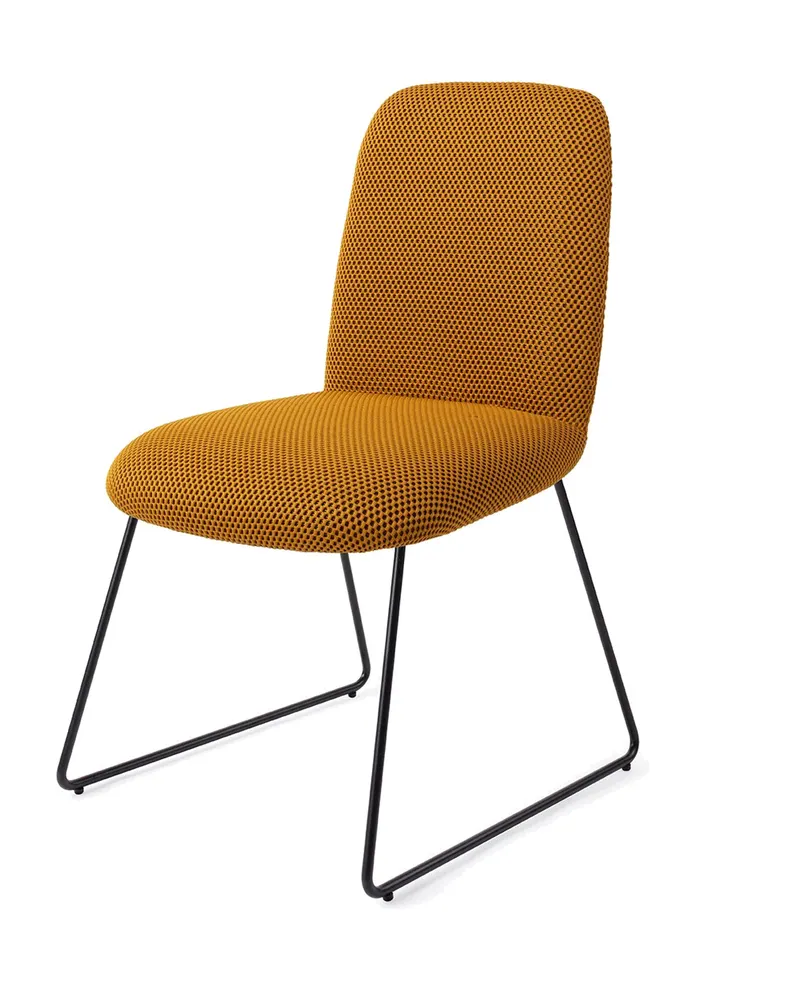Taiwa Esszimmerstuhl von Jesper Home in Groovy Garam, Slide, Schwarz, Ansicht 3