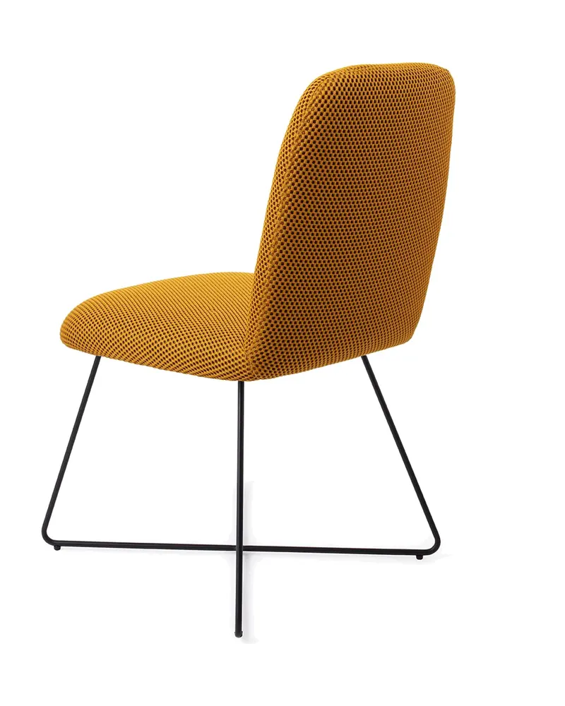 Taiwa Esszimmerstuhl von Jesper Home in Groovy Garam, Cross, Schwarz, Ansicht 4