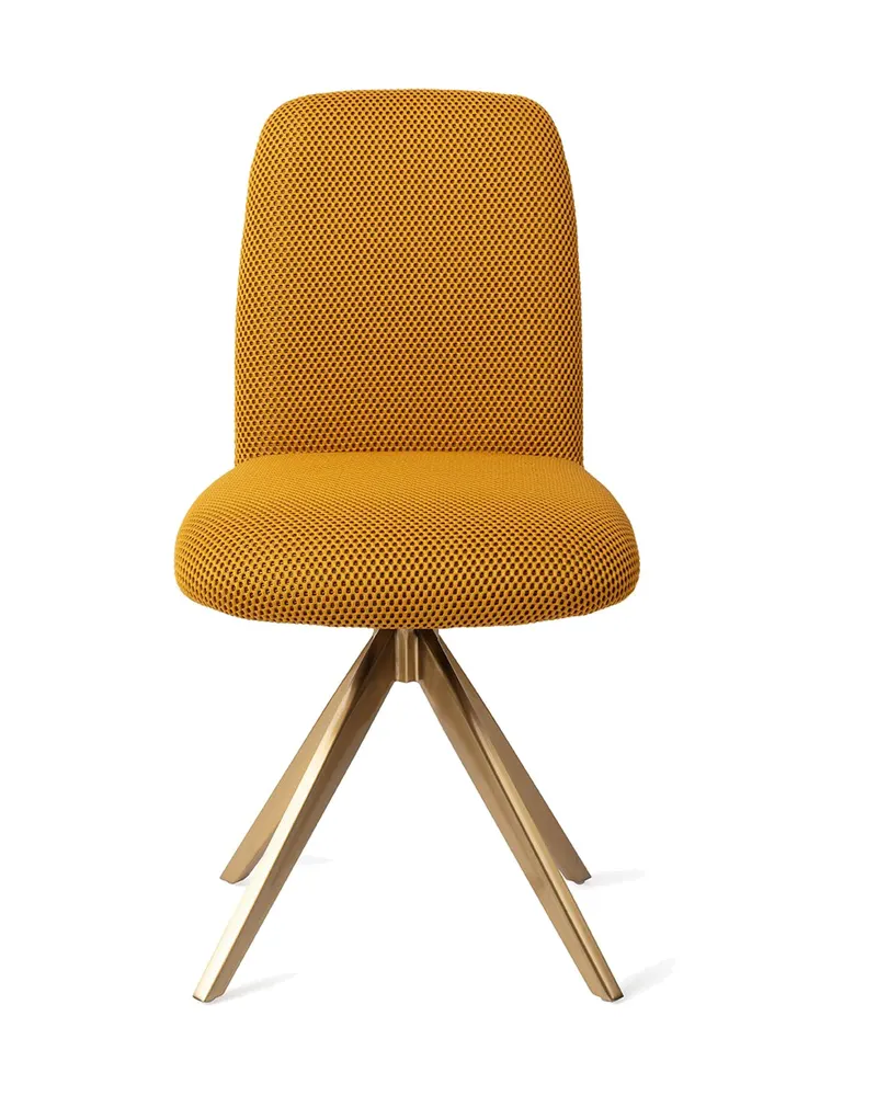 Taiwa Esszimmerstuhl von Jesper Home in Groovy Garam, Turn, Gold, Ansicht 1