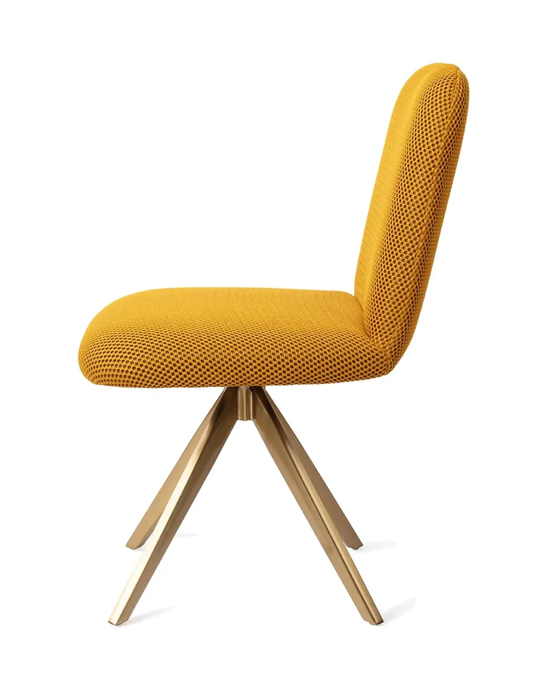 Taiwa Esszimmerstuhl von Jesper Home in Groovy Garam, Turn, Gold, Ansicht 2