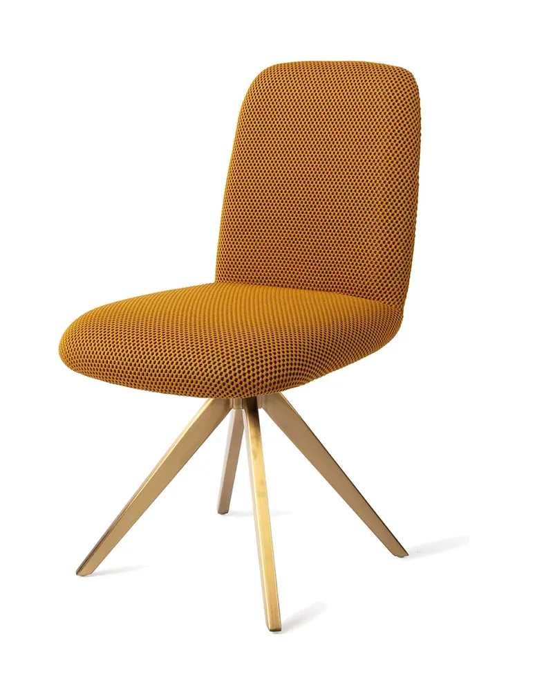 Taiwa Esszimmerstuhl von Jesper Home in Groovy Garam, Turn, Gold, Ansicht 3