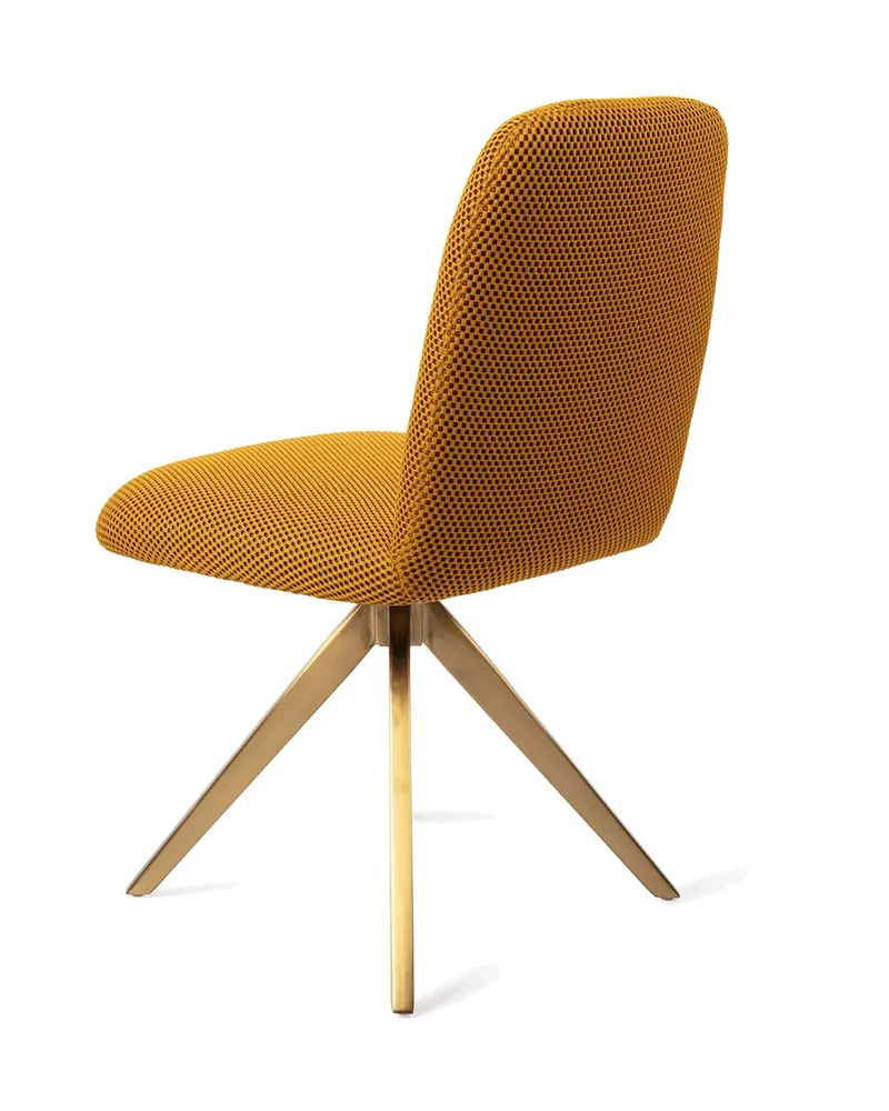 Taiwa Esszimmerstuhl von Jesper Home in Groovy Garam, Turn, Gold, Ansicht 4