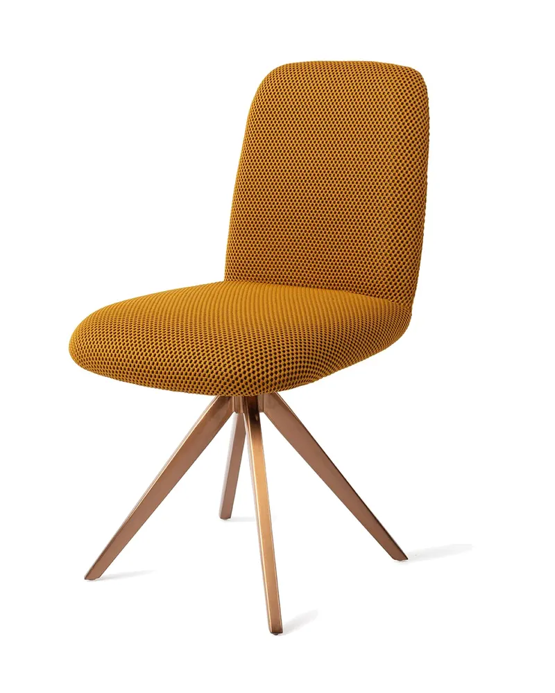 Taiwa Esszimmerstuhl von Jesper Home in Groovy Garam, Turn, Roségold, Ansicht 3