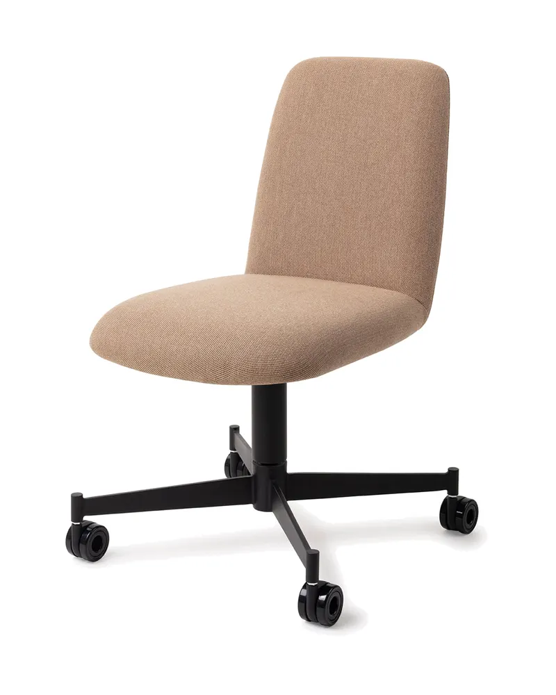 Taiwa Esszimmerstuhl von Jesper Home in Whisper Wheat, Caster, Schwarz, Ansicht 3