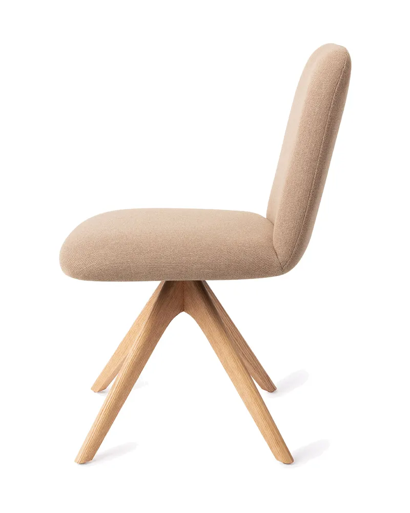 Taiwa Esszimmerstuhl von Jesper Home in Whisper Wheat, Revolve Oak, Natur, Ansicht 2