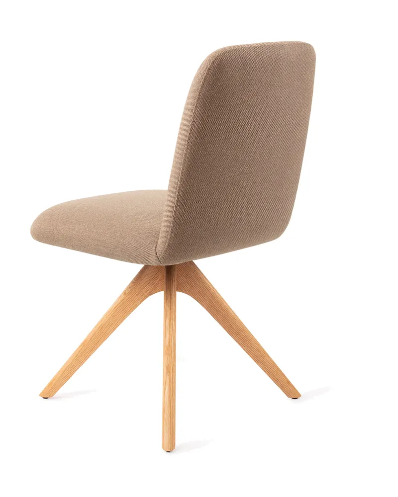 Taiwa Esszimmerstuhl von Jesper Home in Whisper Wheat, Revolve Oak, Natur, Ansicht 4