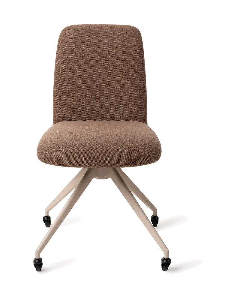 Taiwa Esszimmerstuhl von Jesper Home in Rustic Rye, Glide, Beige, Ansicht 1