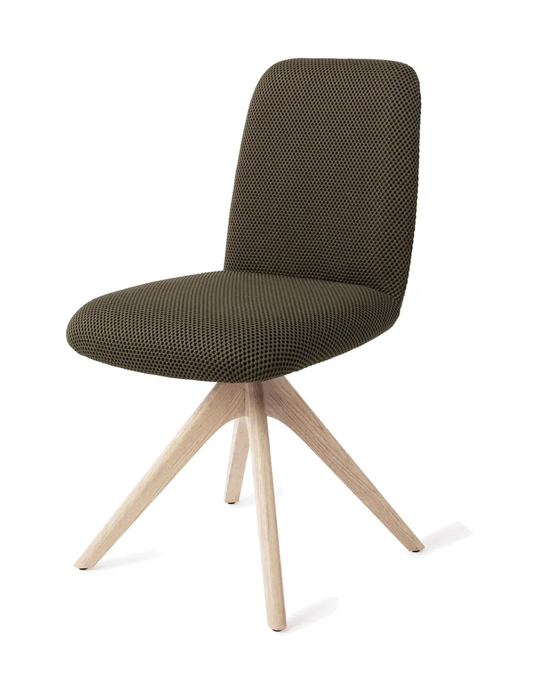 Taiwa Esszimmerstuhl von Jesper Home in Jungle Jewel, Revolve Oak, Gebleicht, Ansicht 3