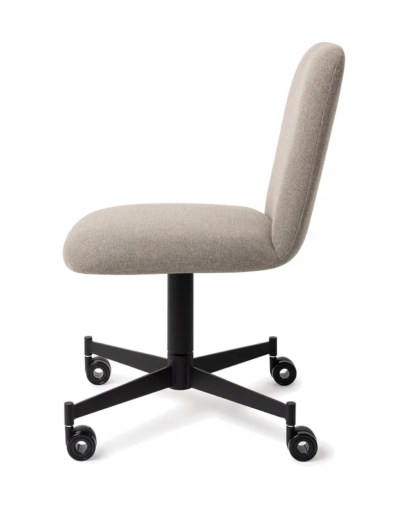 Taiwa Esszimmerstuhl von Jesper Home in Foggy Fusion, Caster, Schwarz, Ansicht 2