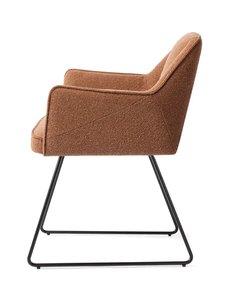 Tome Esszimmerstuhl von Jesper Home in Cinnamon Bun, Slide, Schwarz, Ansicht 2