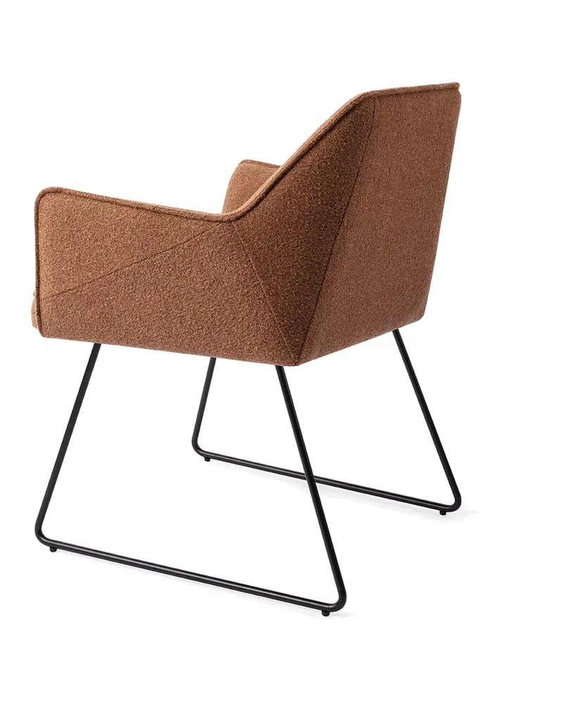 Tome Esszimmerstuhl von Jesper Home in Cinnamon Bun, Slide, Schwarz, Ansicht 4