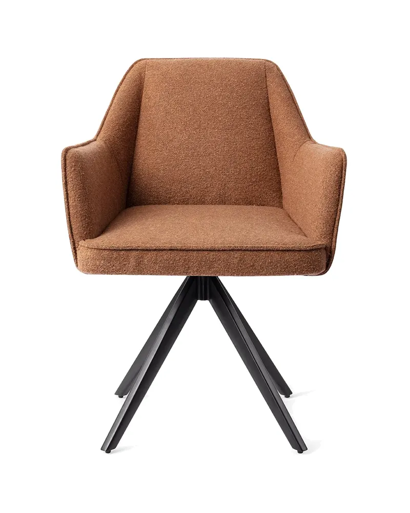 Tome Esszimmerstuhl von Jesper Home in Cinnamon Bun, Turn, Schwarz, Ansicht 1