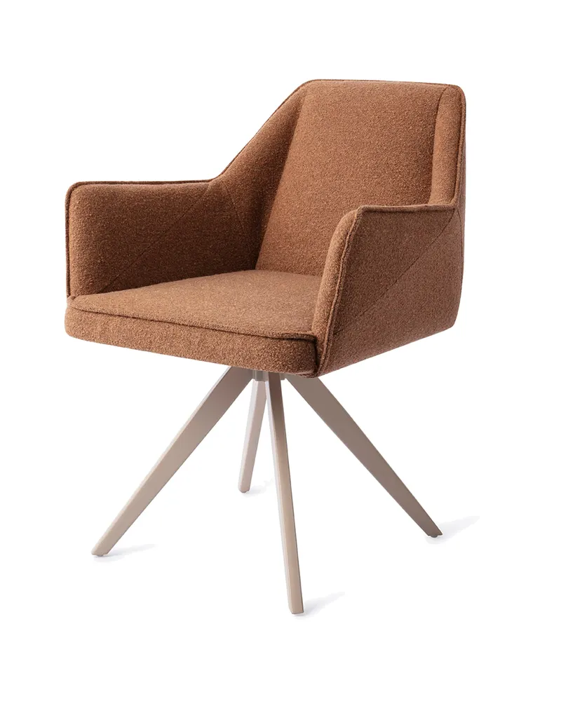 Tome Esszimmerstuhl von Jesper Home in Cinnamon Bun, Turn, Beige, Ansicht 3