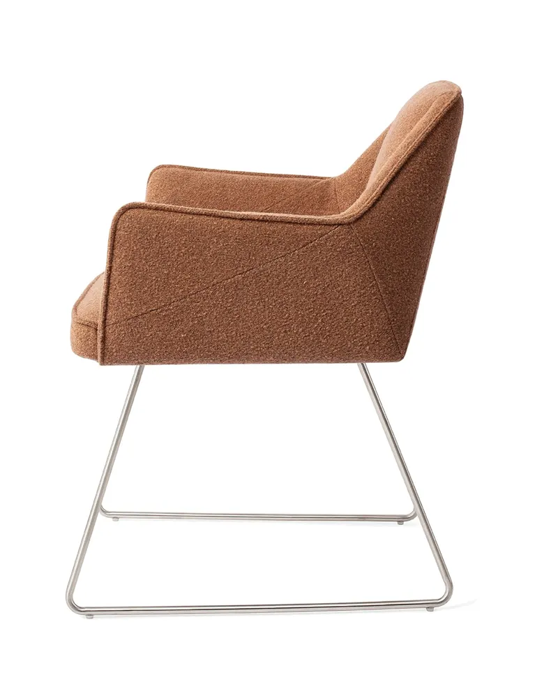Tome Esszimmerstuhl von Jesper Home in Cinnamon Bun, Slide, Edelstahl, Ansicht 2