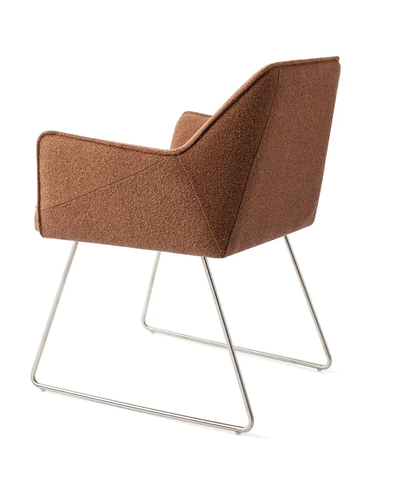 Tome Esszimmerstuhl von Jesper Home in Cinnamon Bun, Slide, Edelstahl, Ansicht 4
